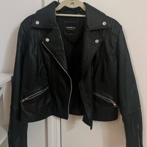 Barneys Originals Black Leather Jacket